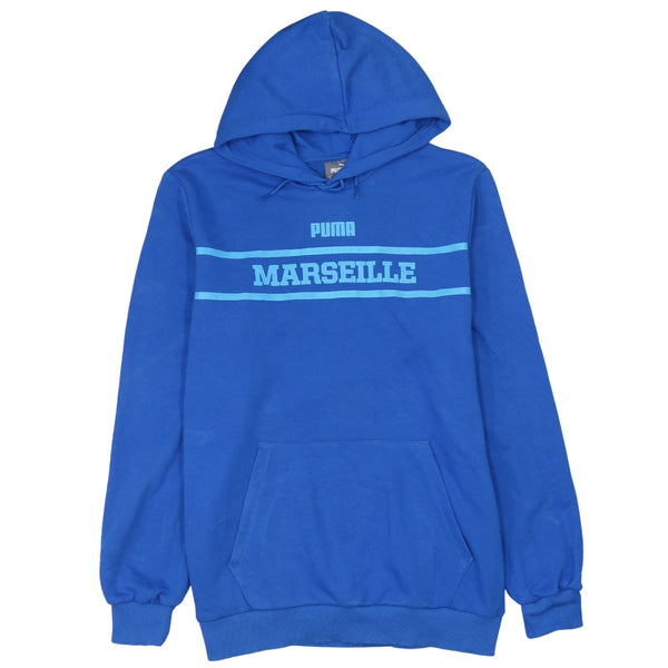 Puma Vintage 90's Marseille Blue Pullover Hoodie Men's M Cotton