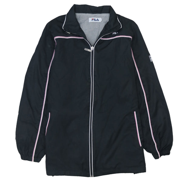 Vintage Fila 90's Black Medium Windbreaker - Lightweight Full Zip