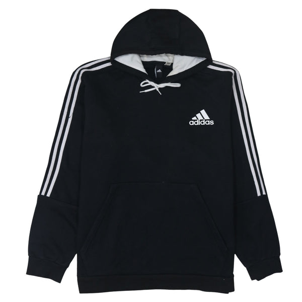 Adidas 90's Striped Sleeve Pullover Hoodie XXLarge  Black