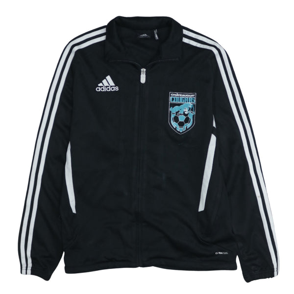 Adidas 90's Black Striped Sleeve Vintage Sweatshirt Large