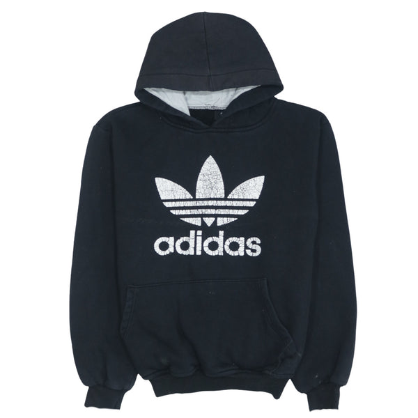 Adidas Men's Spellout Black 90's Pullover Hoodie Size Small Cotton