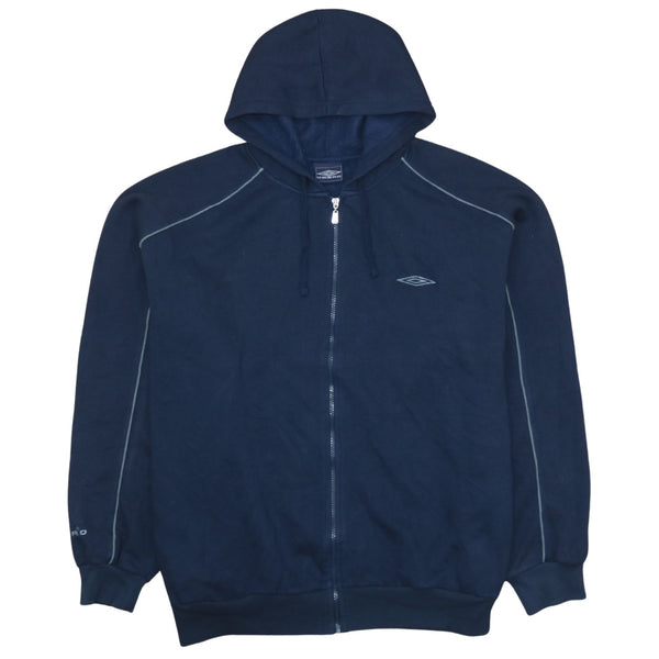 Umbro 90's Sportswear Full Zip Up Hoodie XXLarge (2XL) Navy Blue