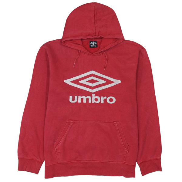 Vintage Umbro 90's Spellout Red Pullover Hoodie Men's XLarge