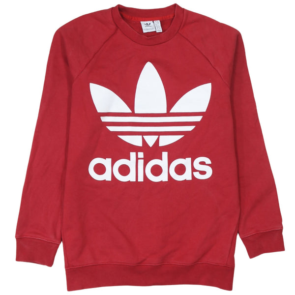 Adidas 90's Spellout Crew Neck Sweatshirt Large  Red