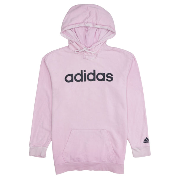 Adidas 90's Spellout Pullover Hoodie XSmall Pink