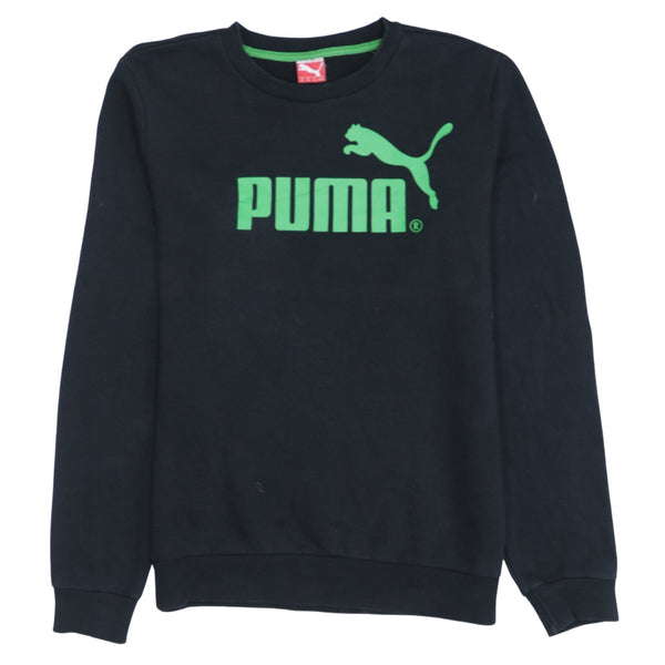 Puma 90's Spellout Crew Neck Sweatshirt XLarge Black