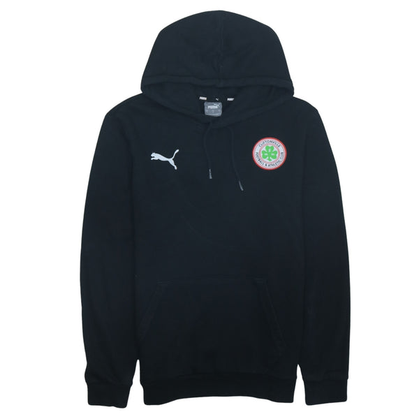 Puma 90's Black Cotton Hoodie Men's Small Pullover with Drawstring