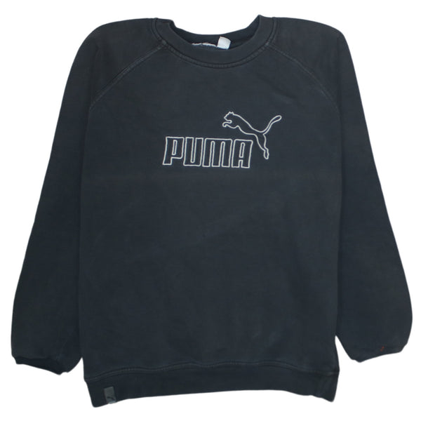 Puma 90's Spellout Crew Neck Sweatshirt Medium  Black