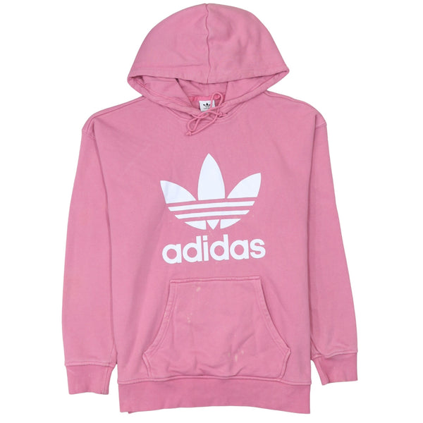 Adidas 90's Spellout Pullover Hoodie Medium  Pink