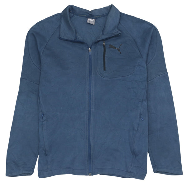 Vintage 90's Puma Navy Blue Lightweight Full Zip Sweatshirt Large