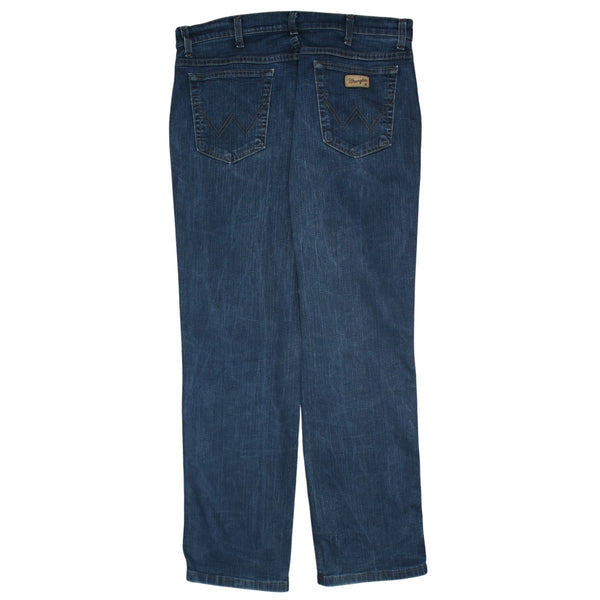 Wrangler 90's Lightwash Straight Leg Baggy Jeans / Pants 36 Navy Blue