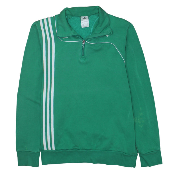 Adidas 90's Lightweight Quarter Zip Sweatshirt Small Green