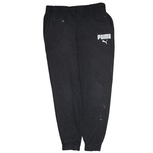 Puma 90's Black Elastic Waist Drawstring Joggers XLarge Men
