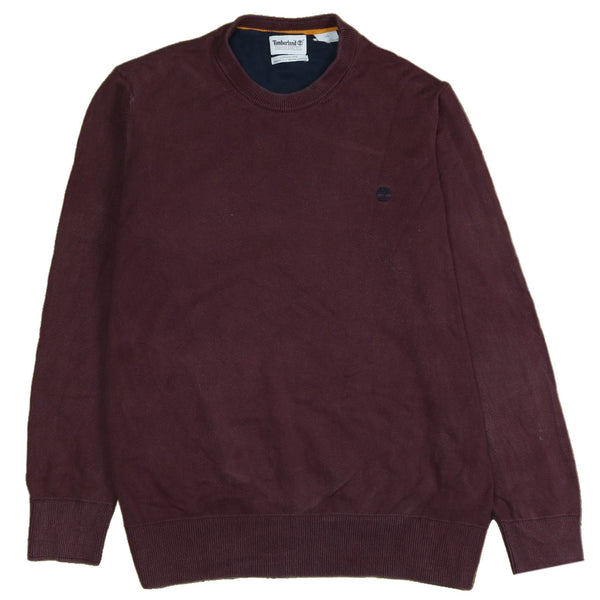 Timberland 90's Heavyweight Crew Neck Sweatshirt Large Burgundy Red