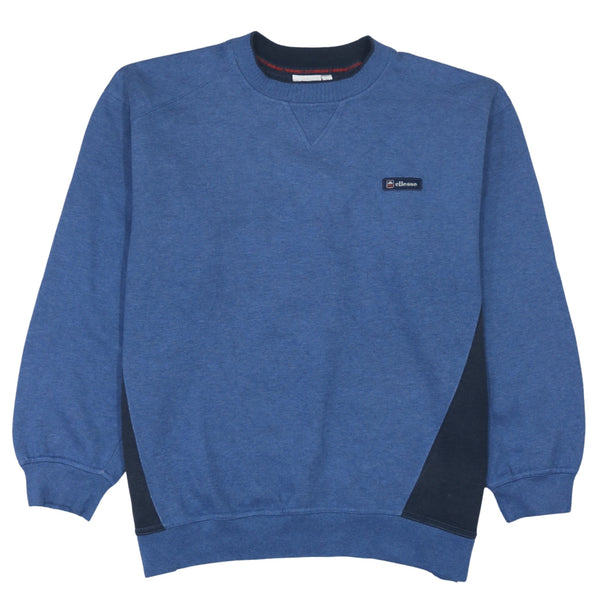 Ellesse 90's Lightweight Crew Neck Sweatshirt Large Blue