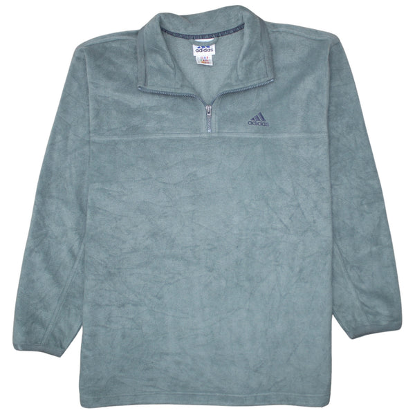 Adidas 90's Hiking Warm Quarter Zip Fleece Jumper Large Grey