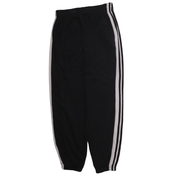 Adidas 90's Tracksuit Elasticated Waistband Drawstrings Joggers / Sweatpants Medium Black
