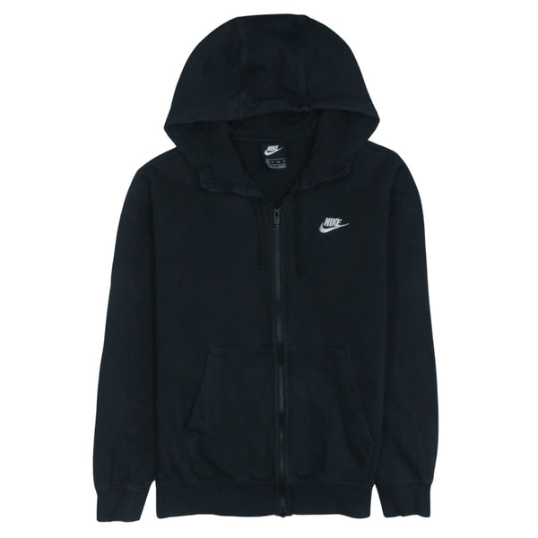 Nike 90's Black Swoosh Full Zip Up Hoodie Men's XSmall