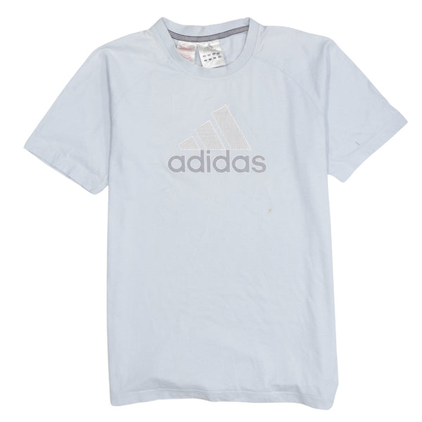 Adidas 90's Spellout Short Sleeves T Shirt XLarge Blue