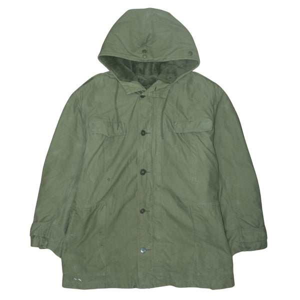 Vintage 90's Green Hooded Button-Up Windbreaker Men's XLarge
