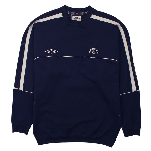 Umbro Vintage 90's Heavyweight Crew Neck Sweatshirt XLarge Navy Blue