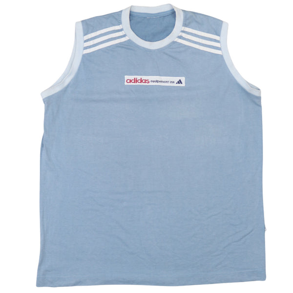 Adidas 90's Vest Sleeveless Crew Neck Gilet Medium  Blue