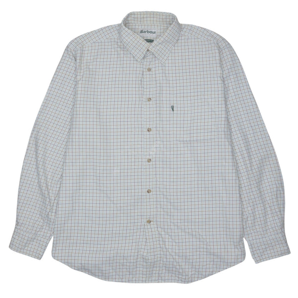Barbour 90's Long Sleeve Button Up Shirt XLarge  White