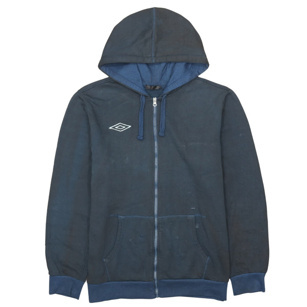 Umbro 90's Lightweight Full Zip Up Hoodie Large  Black