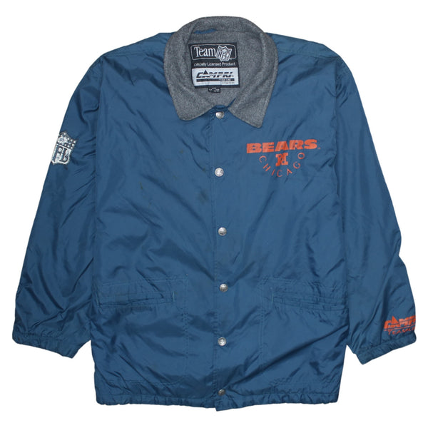 NFL 90's Lightweight Button Up Windbreaker Large Navy Blue