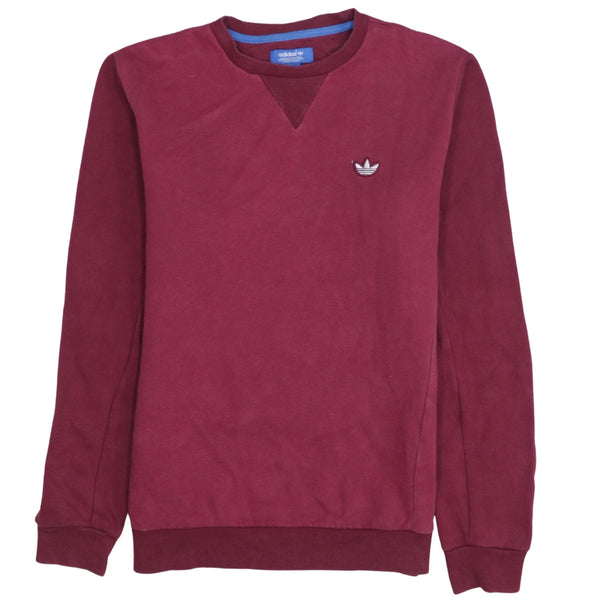 Adidas 90's Lightweight Crew Neck Sweatshirt Small Red