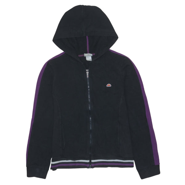 Ellesse Vintage 90's Black Sportswear Zip Up Hoodie - Women's Small