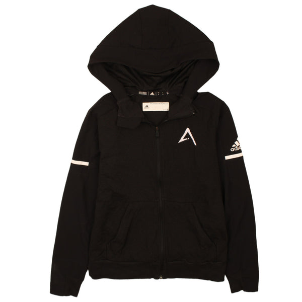 Adidas 90's Hooded Full Zip Up Windbreaker Small Black