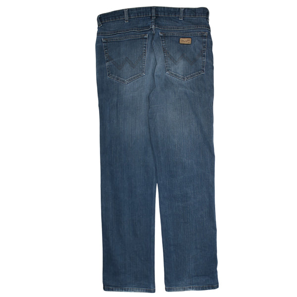 Wrangler 90's Lightwash Straight Leg Baggy Jeans / Pants 34 Blue