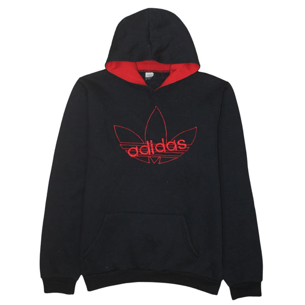 Adidas 90's Spellout Pullover Hoodie Medium  Black