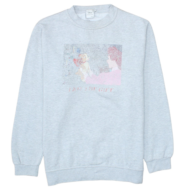 Disney 90's Lightweight Crew Neck Sweatshirt Medium Grey