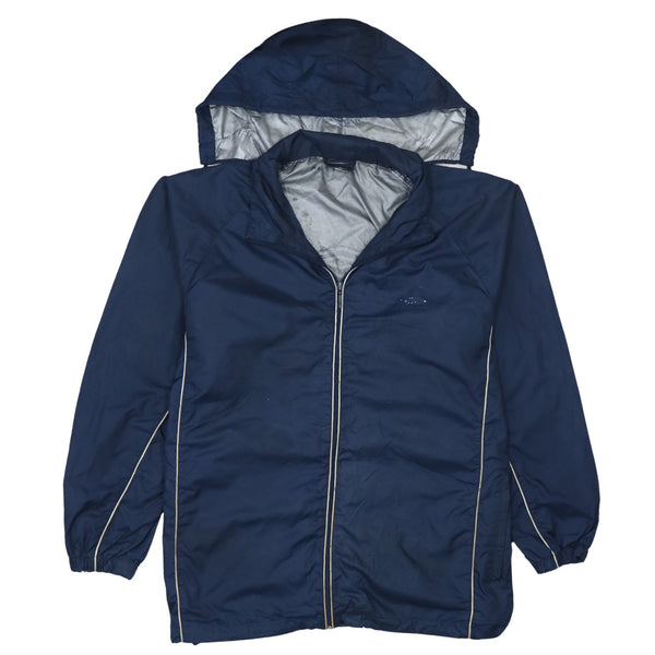 Umbro 90's Hooded Full Zip Up Windbreaker Large Navy Blue