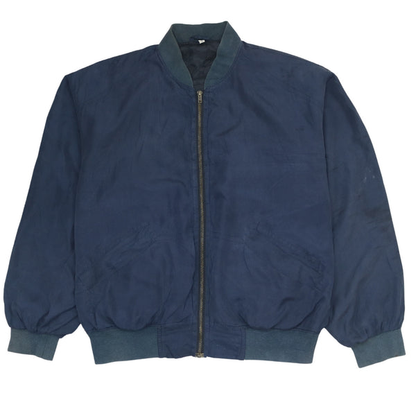 Vintage 90's Active Navy Blue Lightweight Zip Windbreaker Small