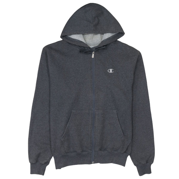 Champion 90's Lightweight Full Zip Up Hoodie Medium Grey