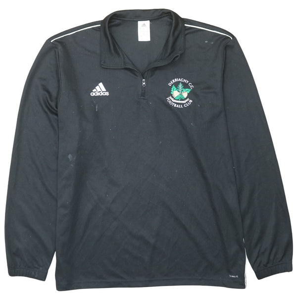 Adidas 90's Black Lightweight Quarter Zip Sweatshirt Men's XXLarge (2XL)