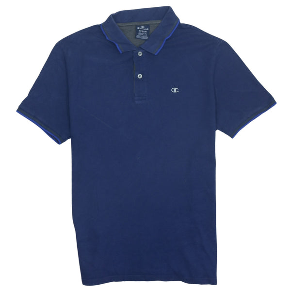 Champion Vintage 90's Men's Medium Navy Blue Polo Shirt