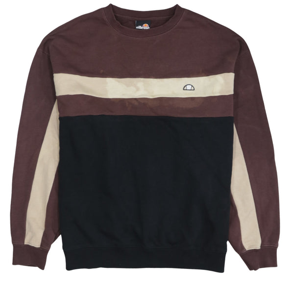 Ellesse 90's Lightweight Crew Neck Sweatshirt Large Black