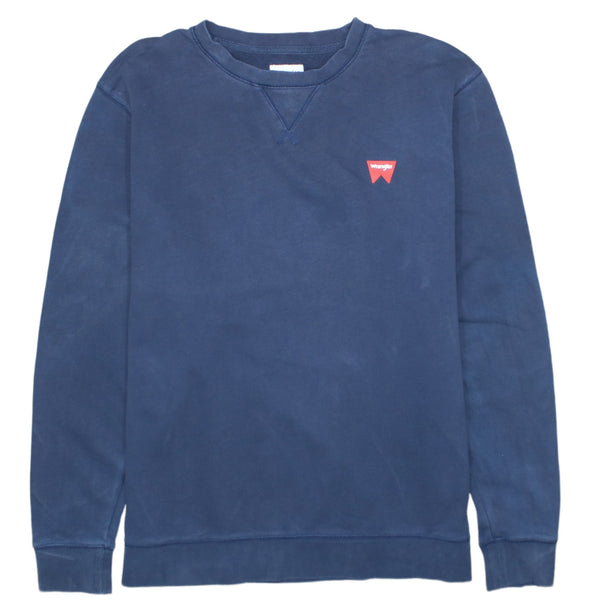 Vintage Wrangler 90s Navy Crew Neck Sweatshirt XLarge Cotton Mens