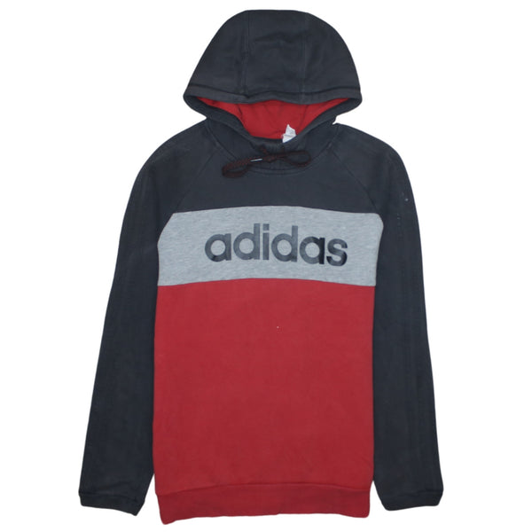 Adidas 90's Spellout Pullover Hoodie Small Black