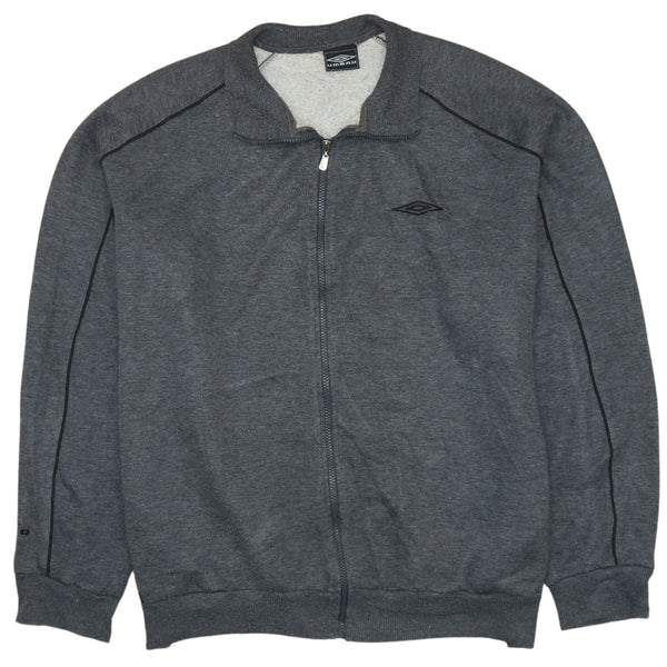 Umbro 90's Heavyweight Full Zip Up Sweatshirt XXLarge (2XL) Grey