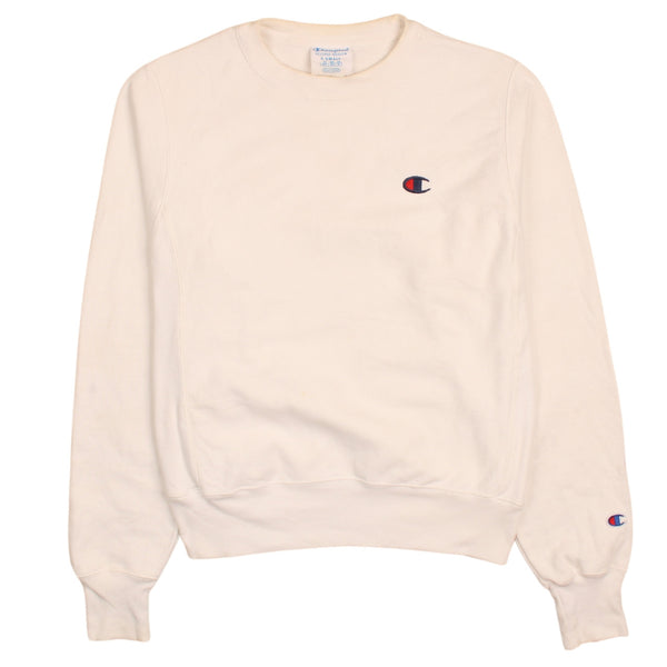 Champion 90's White Heavyweight Crew Neck Sweatshirt Men's XS Retro