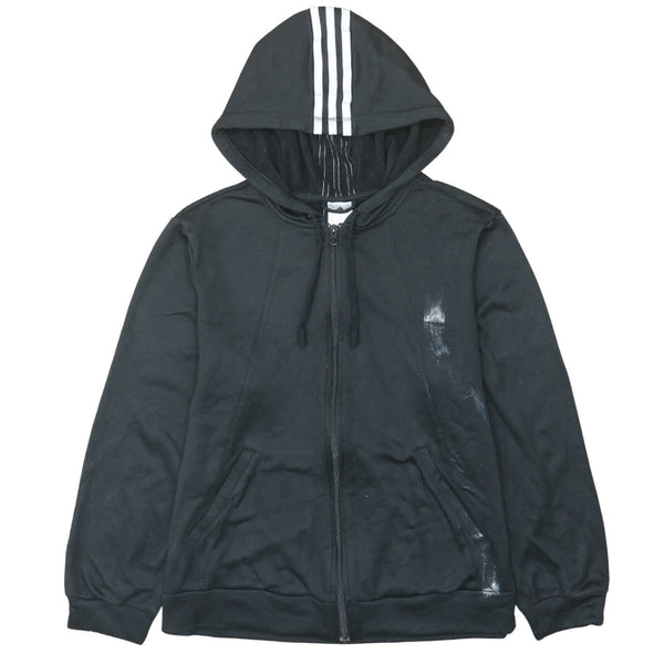 Adidas 90's Vintage Sportswear Black Full Zip Hoodie Women's XLarge