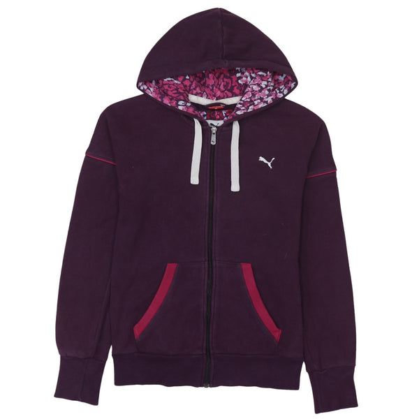 Puma 90's Lightweight Full Zip Up Hoodie Small Purple