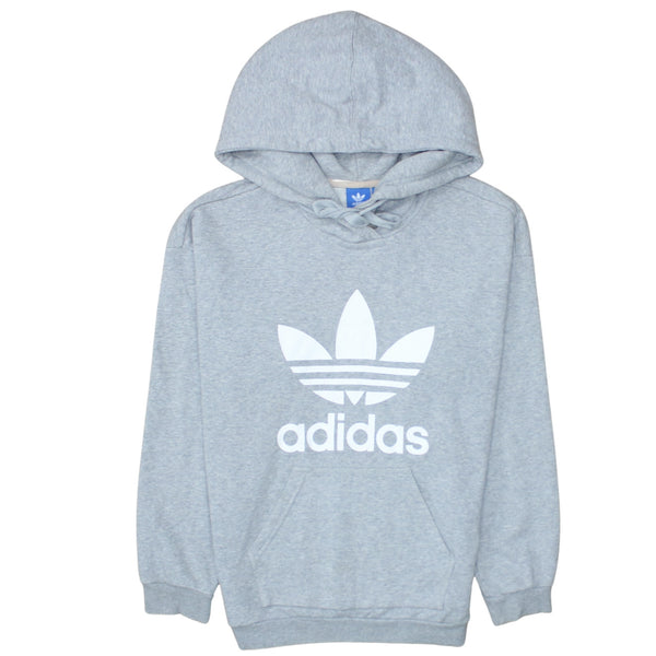 Adidas 90's Spellout Pullover Hoodie Large  Grey