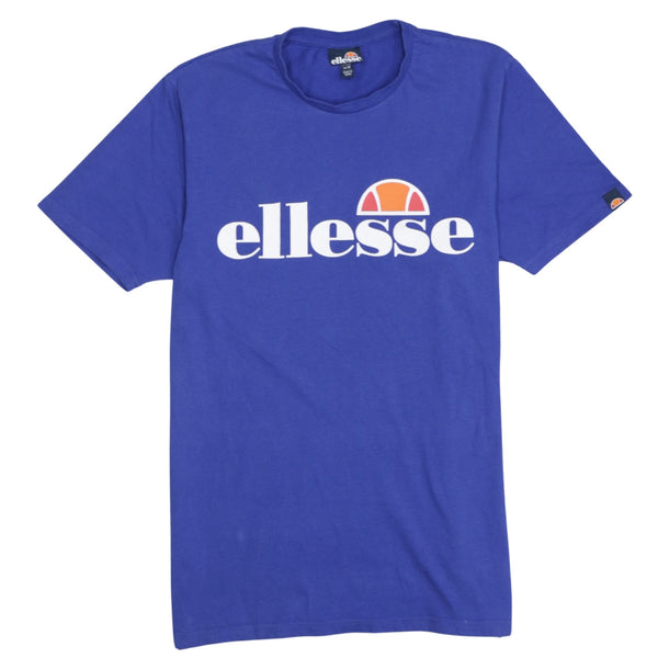 Ellesse 90's Spellout Short Sleeves T Shirt Medium Blue