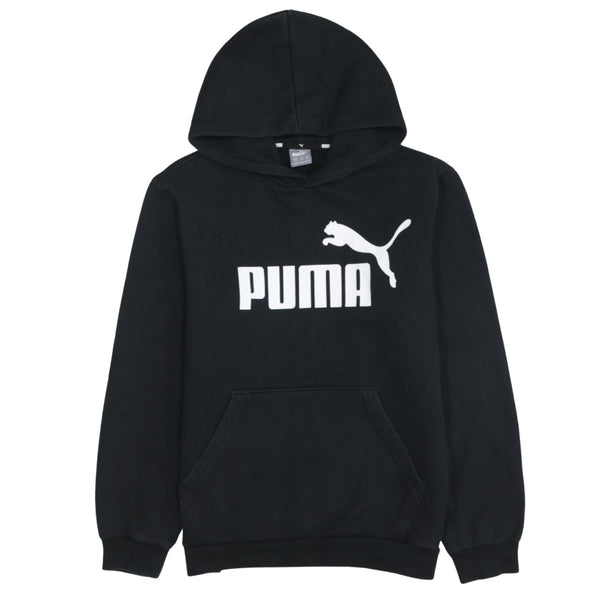 Puma 90's Spellout Pullover Hoodie Large Black